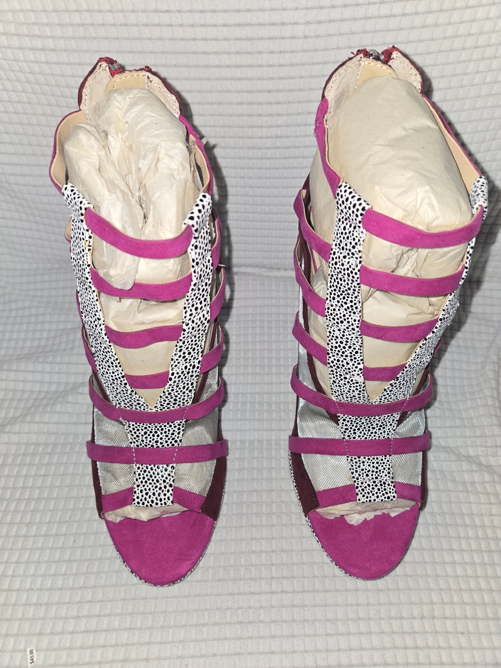 Women's Fuchsia Strappy Heeled Sandals - Stylish Open Toe
